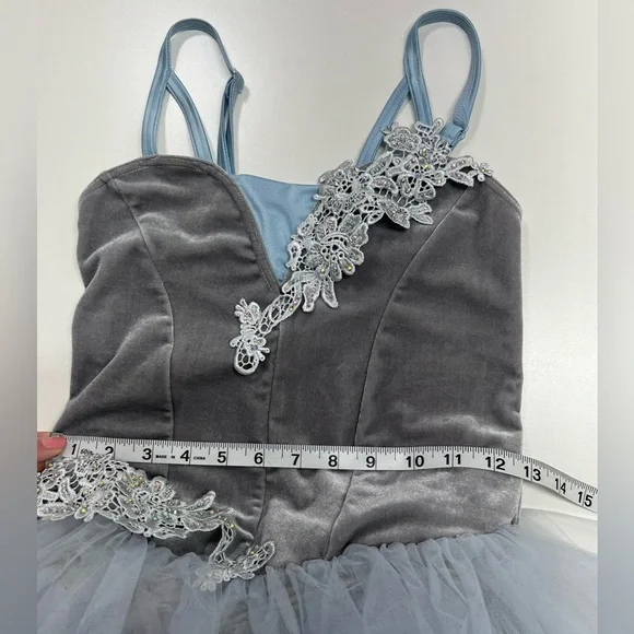 Weissman Camisole Degas Tutu Ballet Costume ‘Woodland’ Blue Size Adult Medium - Picture 7 of 11